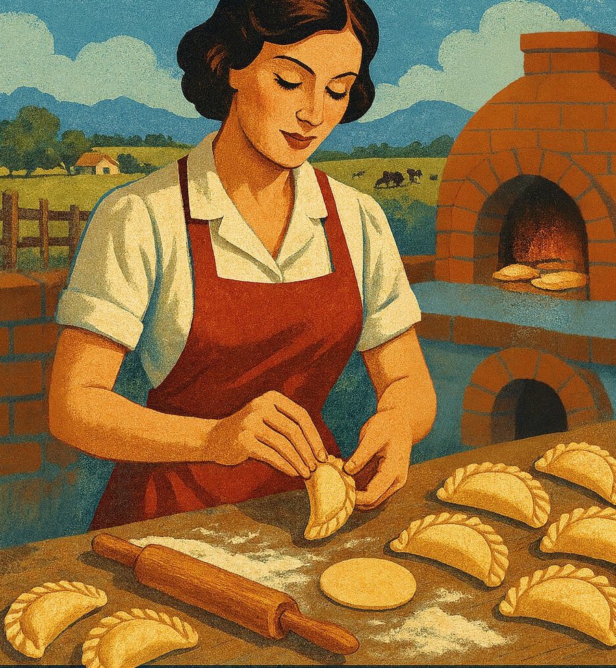 Renzo's Foods empanadas — folded by hand